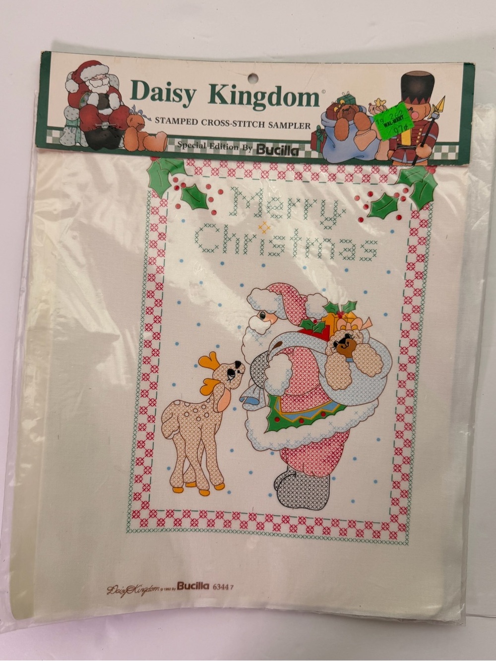 Vintage Daisy Kingdom “Merry Christmas” Cross Stitch Kit – Bucilla 63447